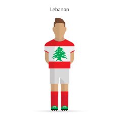 Lebanon football player Soccer uniform N2