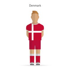 Denmark football player Soccer uniform N2