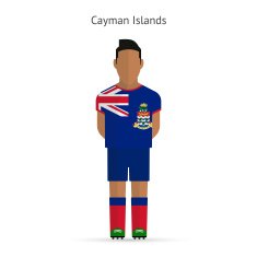 Cayman Islands football player Soccer uniform N2