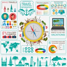 Travel Vacations Beach resort infographics N24