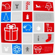 Christmas sticker infographic N83