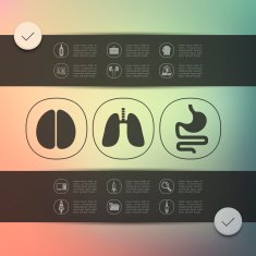 medicine infographic with unfocused background N59