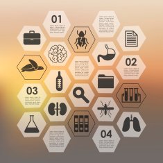 veterinary infographic with unfocused background N57