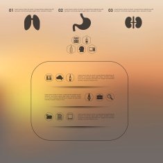 medical infographic with unfocused background N57
