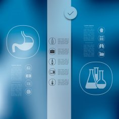 medicine infographic with unfocused background N60
