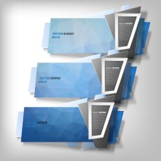 Infographic banners set origami styled vector N11