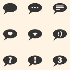Vector Set of Bubbles Icons with Different Concepts N5