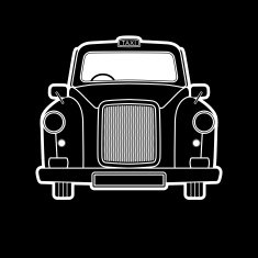 London symbol - Black cab graphics Vector illustration