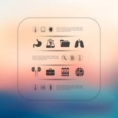 medical infographic with unfocused background N62