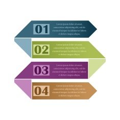 Modern business origami style banner N3