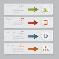 Infographic Design number banners template graphic or website layout N43