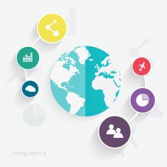 Abstract digital illustration Infographic N21