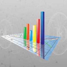Progressive Bar chart Abstract vector illustration N8