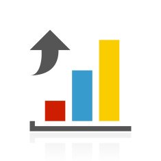 Bar Graph icon on a white background - ColorSeries N39