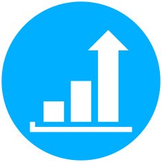 Bar Graph icon on a round button - RoundSeries N54