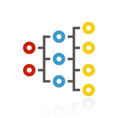 Organization Chart icon on a white background - Color Series N5