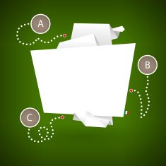 Origami paper banners Vector illustration N3