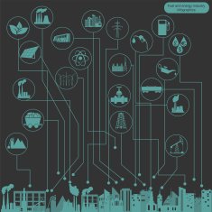 Fuel and energy industry infographic set elements N9