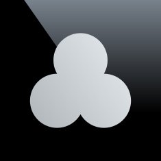 Venn Diagram icon on a black background N14