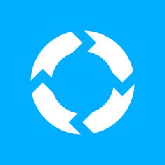 Chevron Chart icon on a blue background N15
