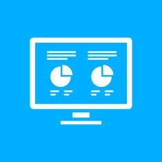 Computer Monitor icon on a blue background N9