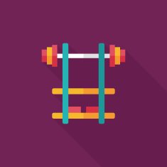 weightlifting flat icon with long shadow eps10 N22