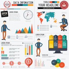 Business info graphic design on white background clean vector N2