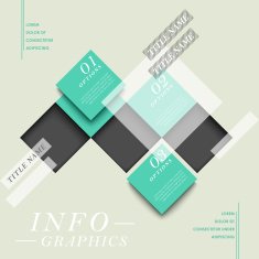 abstract square tag infographics