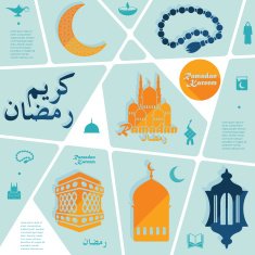 flat infographic Ramadan Kareem N78
