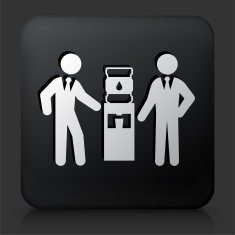 Black Square Button with Water Break