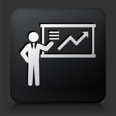 Black Square Button with Presentation N2