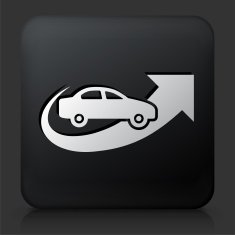 Black Square Button with Car Progress