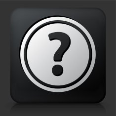 Black Square Button with Question Mark Icon N2