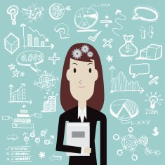 Woman thinking - Vector