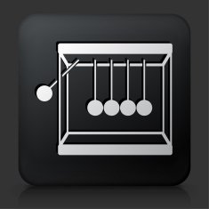 Black Square Button with Pendulum Icon