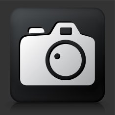 Black Square Button with Digital Camera N2