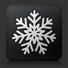 Black Square Button with Snowflake Icon N3