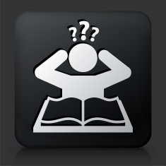 Black Square Button with Confused Learning