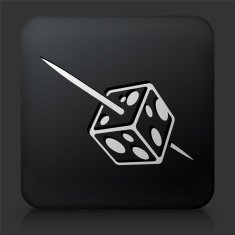 Black Square Button with Cheese con