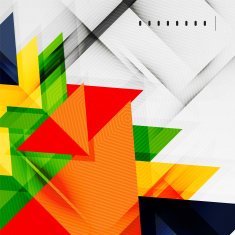 Modern glossy triangles business layout N27