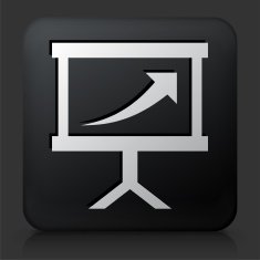 Black Square Button with Chart Stand