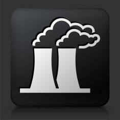 Black Square Button with Nuclear Reactor N2