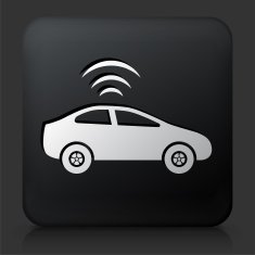 Black Square Button with Car Connection N2