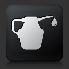 Black Square Button with Car Oil Icon N5