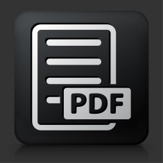 Black Square Button with PDF Icon