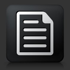 Black Square Button with Document Icon
