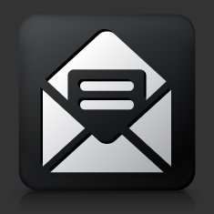 Black Square Button with Letter Document Icon