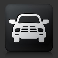 Black Square Button with Car Icon N10