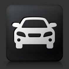 Black Square Button with Car Icon N12