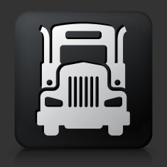 Black Square Button with Truck Icon N9
